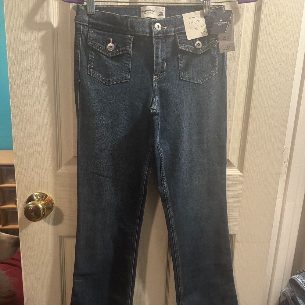 Abercrombie kids 13/14 long low rise bootcut jeans NWT